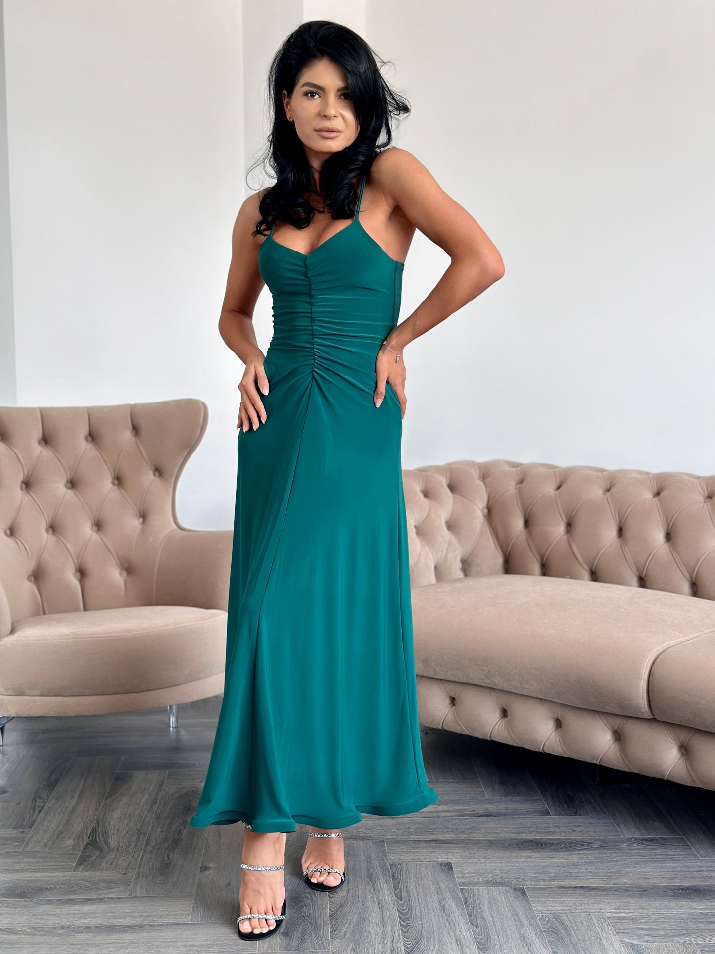 Rochie Celine - Verde Brad